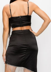 Two Piece Bling Skirt Set